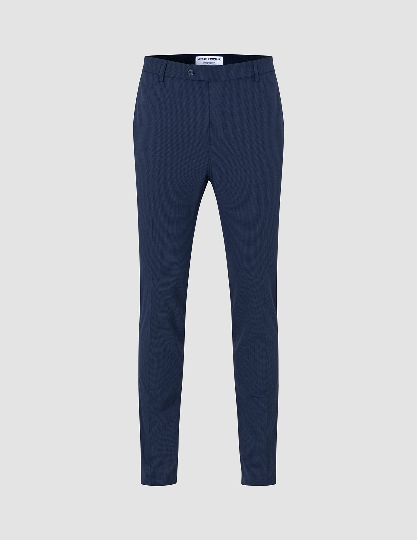 Essential Suit Pants Slim Navy Checks